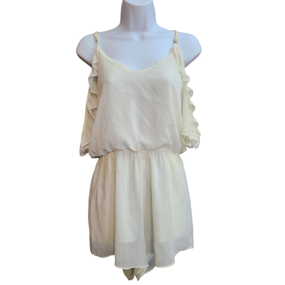 HENRIGIRL cream chiffon romper M